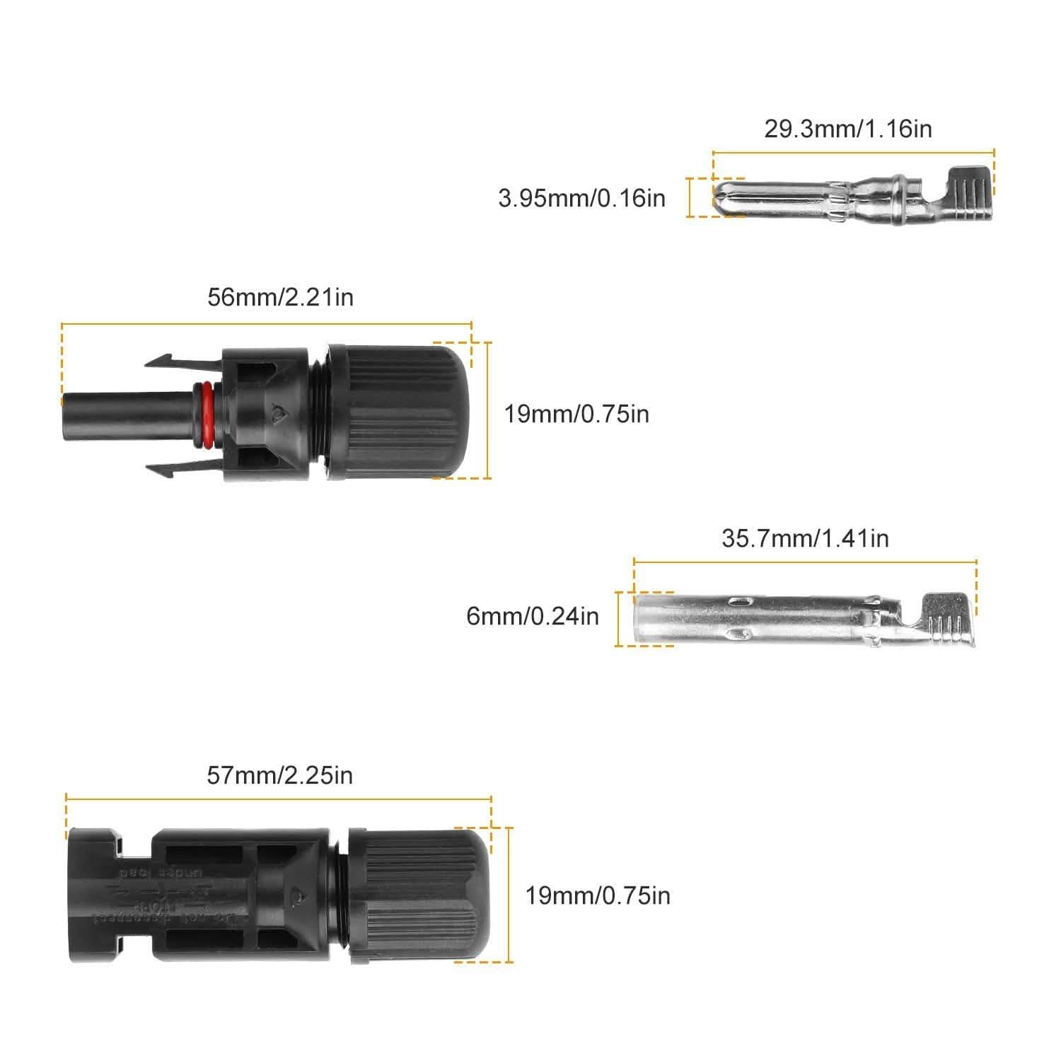 10-Pairs: Solar Panel Connectors DailySale