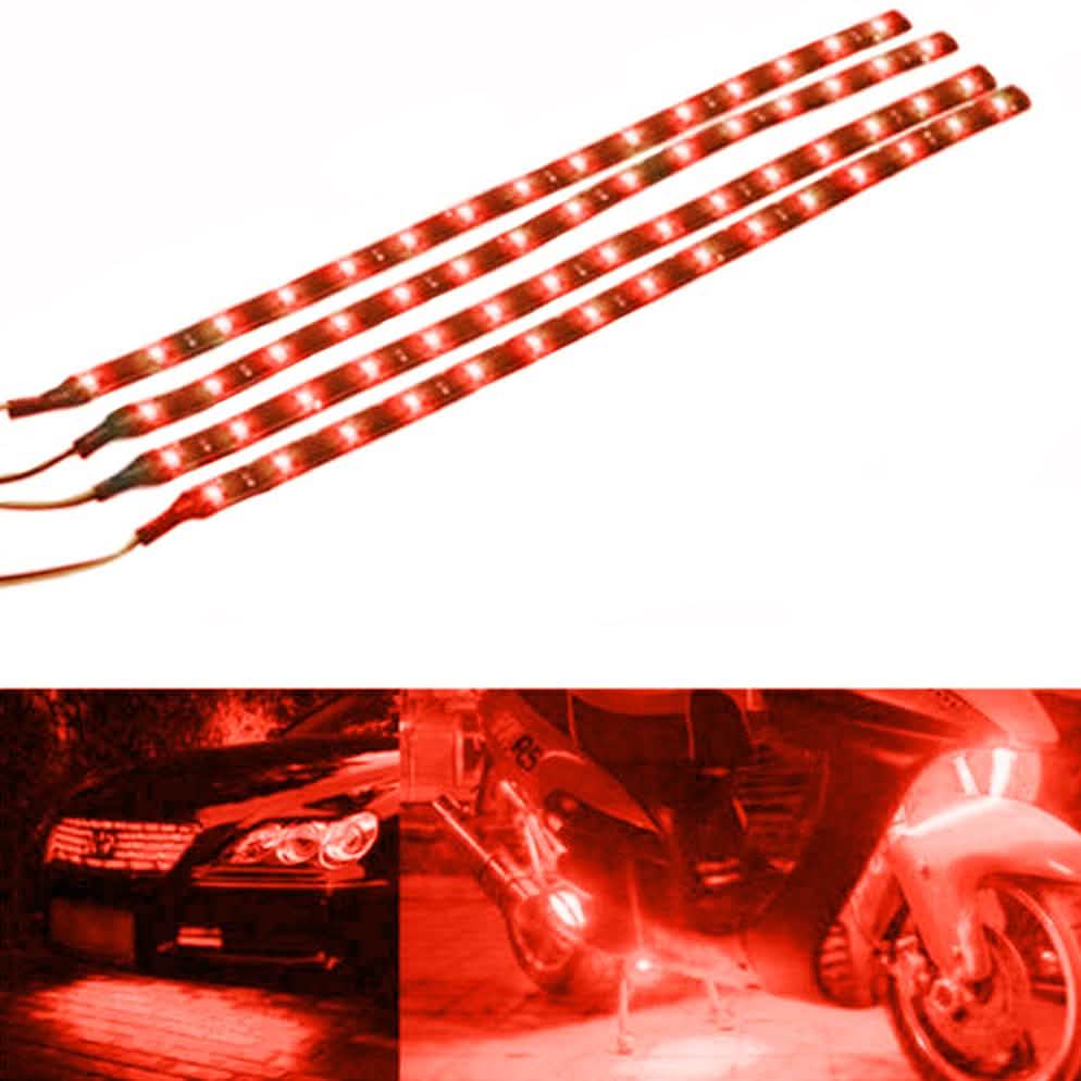 10-Piece: 12" 15SMD Waterproof 12V Flexible LED Strip Light For Car DailySale