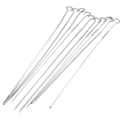 10-Piece: 15 Inches Stainless Steel Kabob Skewers DailySale