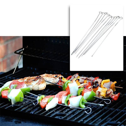 10-Piece: 15 Inches Stainless Steel Kabob Skewers DailySale