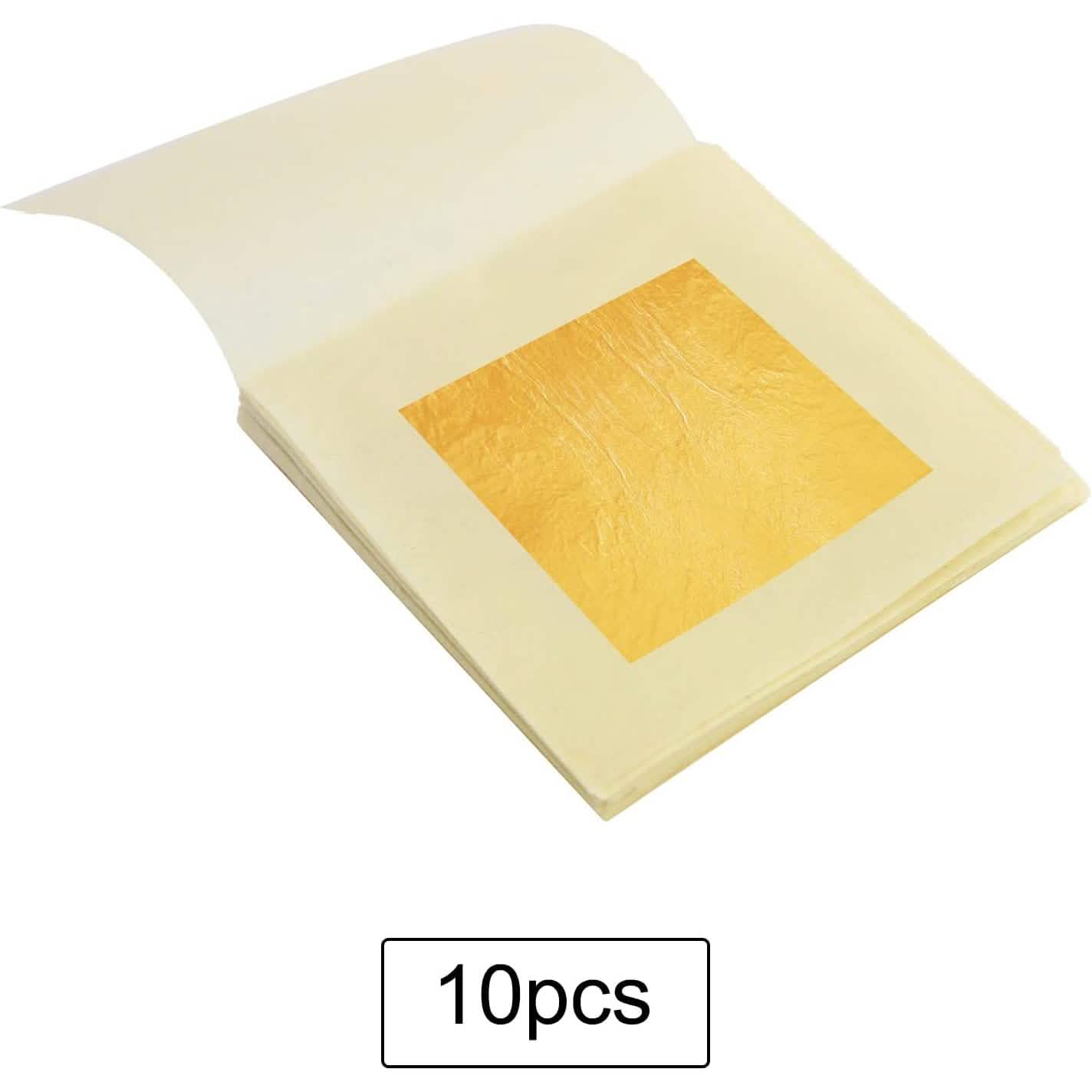 10-Piece: 4.33cm Edible Gold Leaf Sheets DailySale