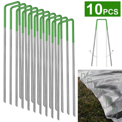 10-Piece: 6-Inch U-Type Garden Landscape Rust Resistance Turf Staples DailySale