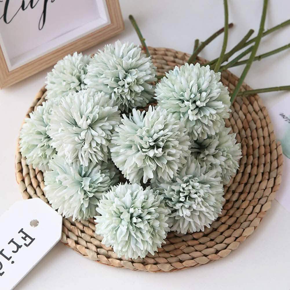 10-Piece: Artificial Flowers Chrysanthemum Ball Flowers Bouquet DailySale