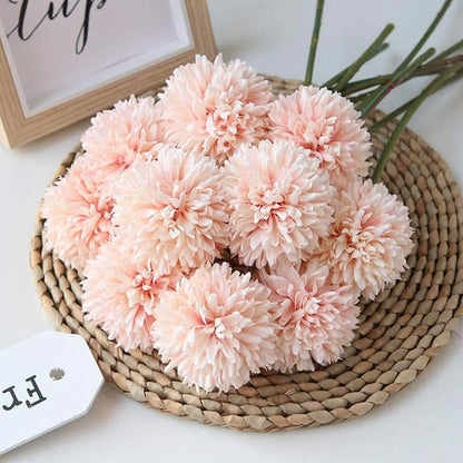 10-Piece: Artificial Flowers Chrysanthemum Ball Flowers Bouquet DailySale