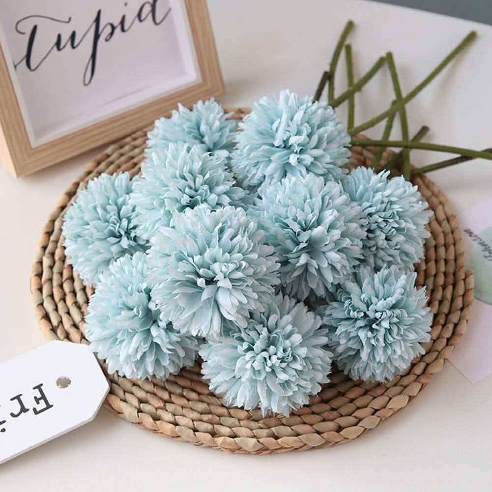 10-Piece: Artificial Flowers Chrysanthemum Ball Flowers Bouquet DailySale