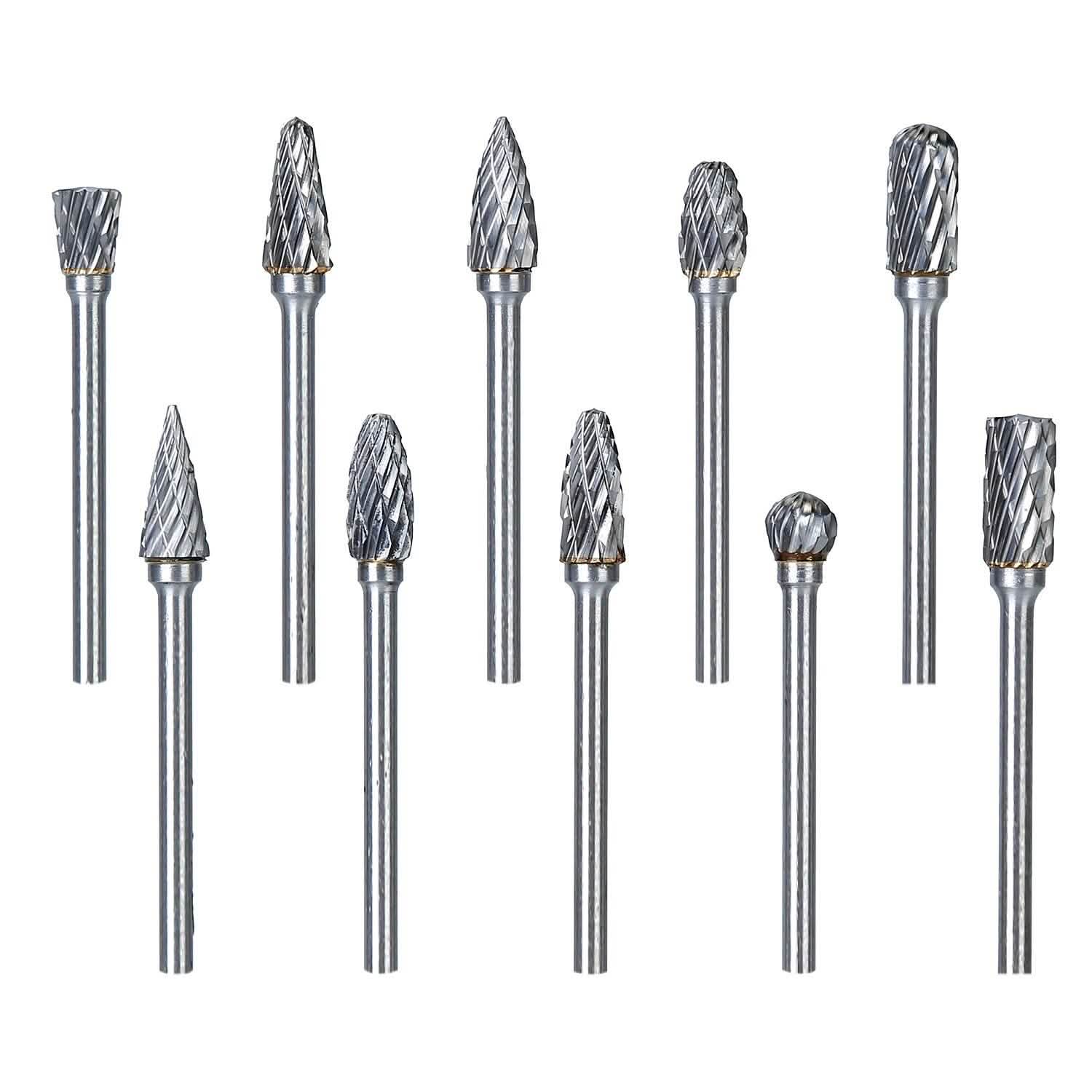 10-Piece: Double Cut Carbide Rotary Die Grinder Bit Set DailySale