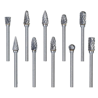 10-Piece: Double Cut Carbide Rotary Die Grinder Bit Set DailySale