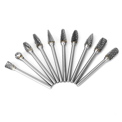 10-Piece: Double Cut Carbide Rotary Die Grinder Bit Set DailySale