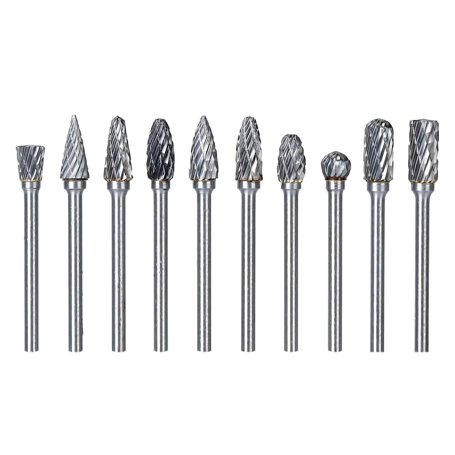 10-Piece: Double Cut Carbide Rotary Die Grinder Bit Set DailySale