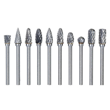 10-Piece: Double Cut Carbide Rotary Die Grinder Bit Set DailySale