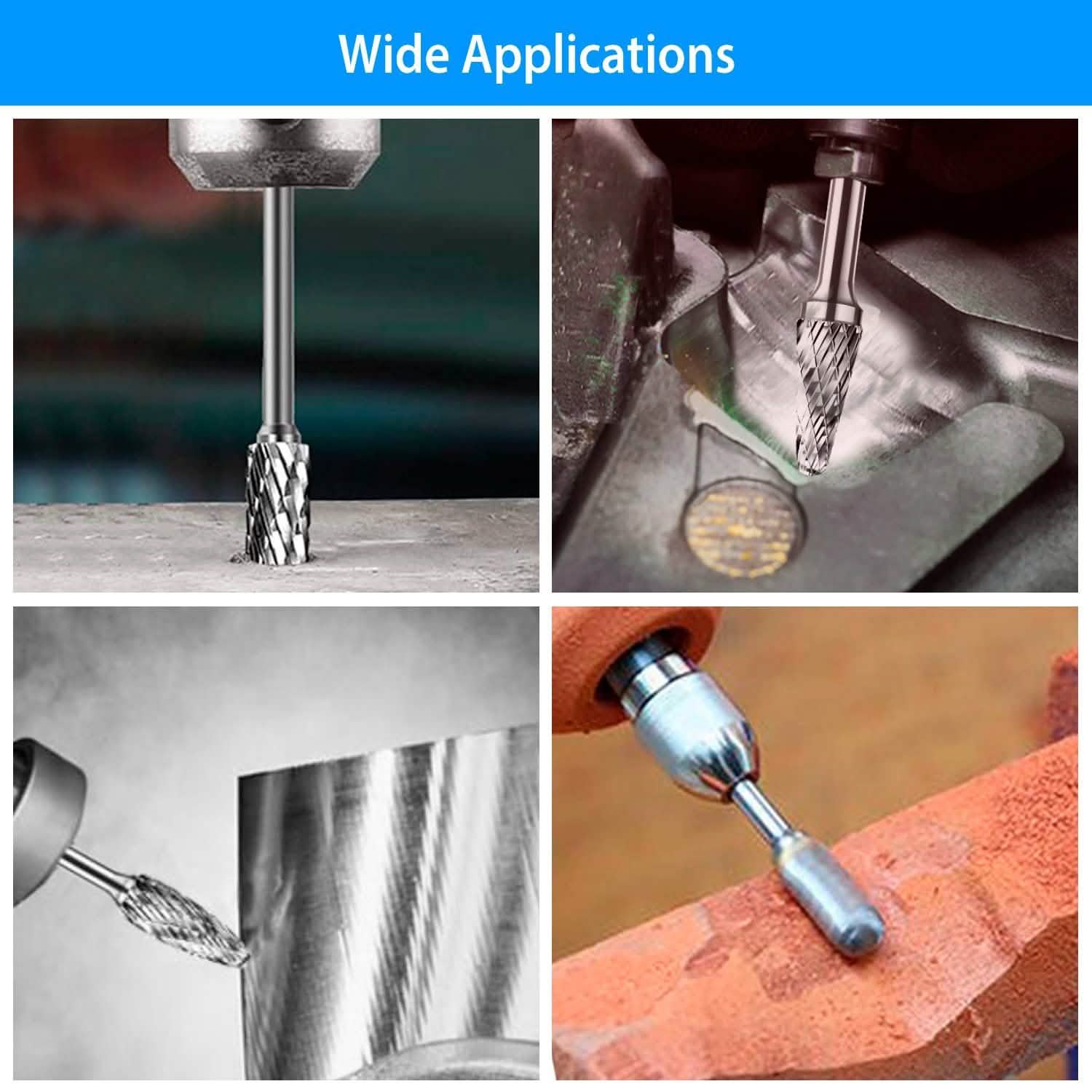 10-Piece: Double Cut Carbide Rotary Die Grinder Bit Set DailySale