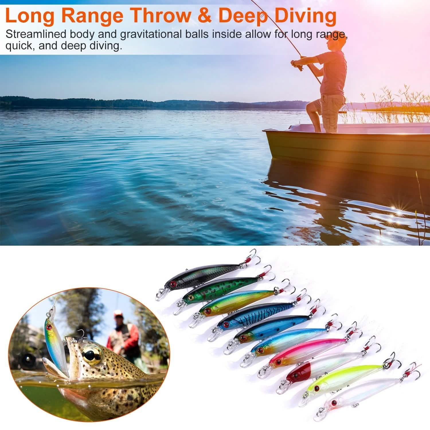 10-Piece: Fishing Lures Kit DailySale