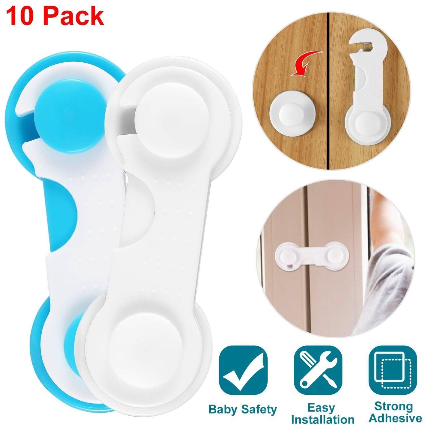10-Piece: Kids Cabinet Strap Safety Locks DailySale