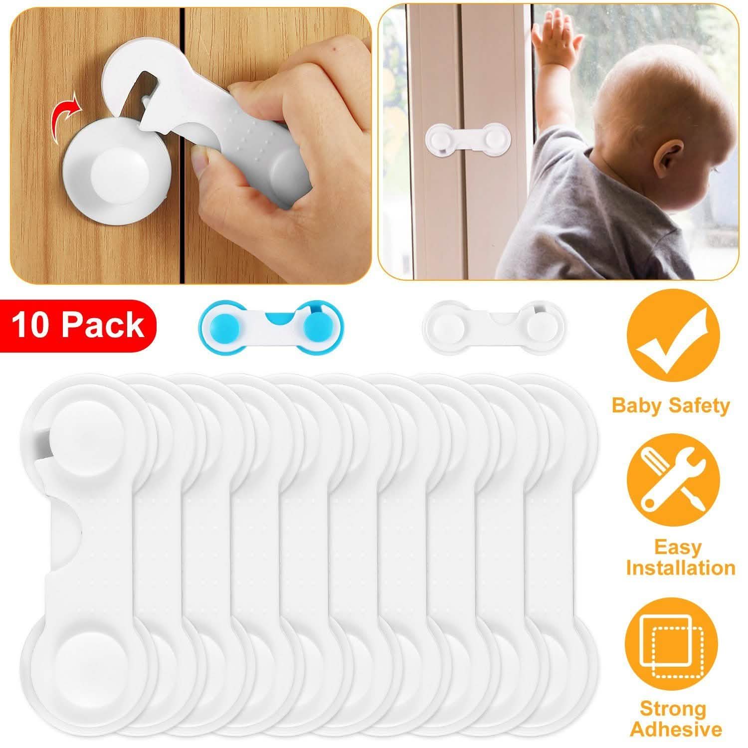 10-Piece: Kids Cabinet Strap Safety Locks DailySale