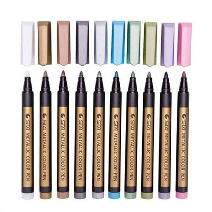 10-Piece: Metallic Paint Marker Pen Permanent DailySale