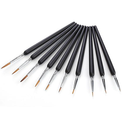 10-Piece: Miniature Detail Paint Brush Set DailySale