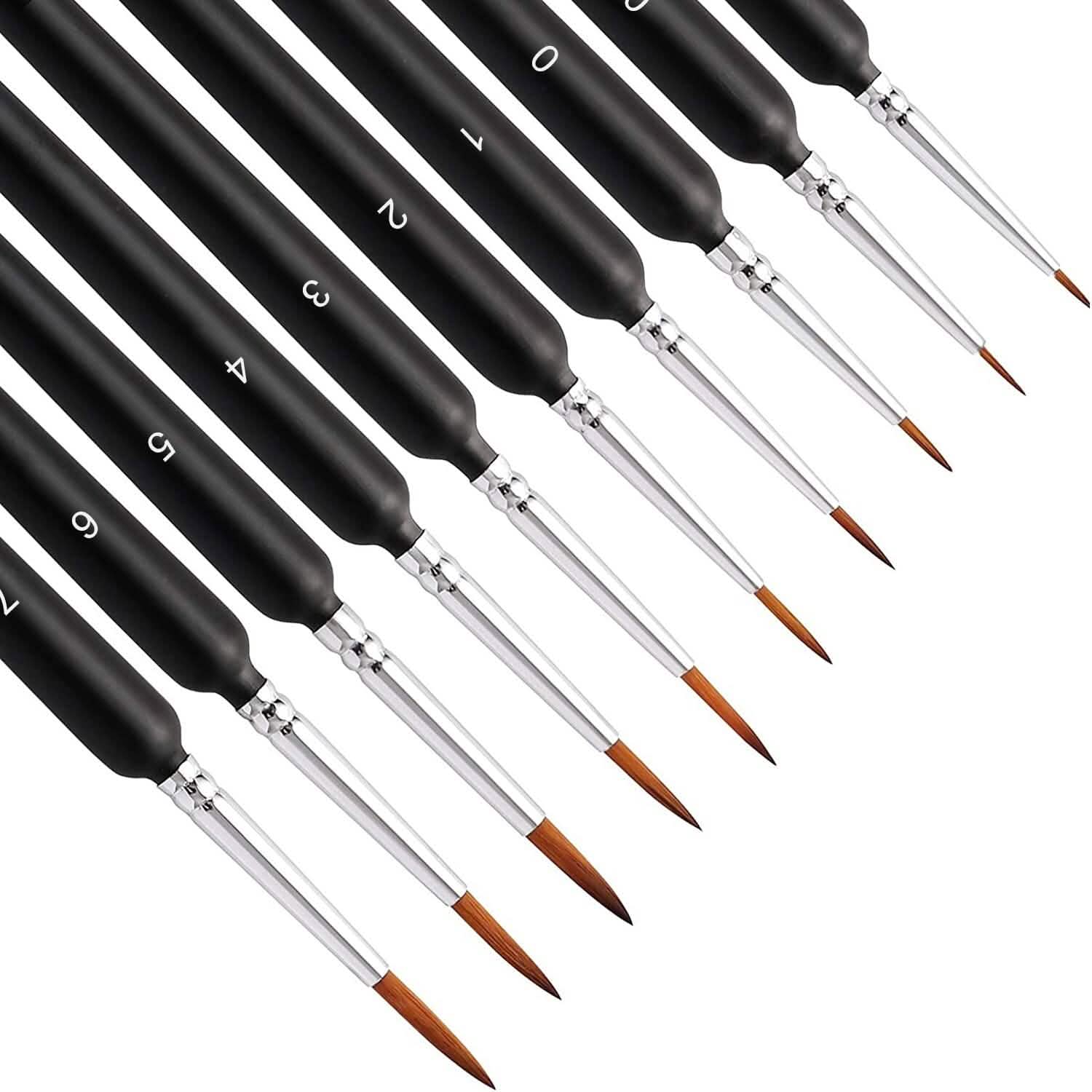 10-Piece: Miniature Detail Paint Brush Set DailySale