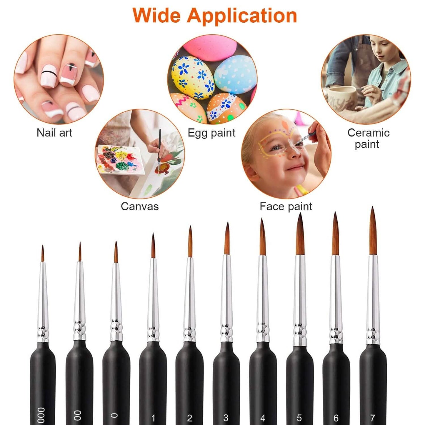 10-Piece: Miniature Detail Paint Brush Set DailySale