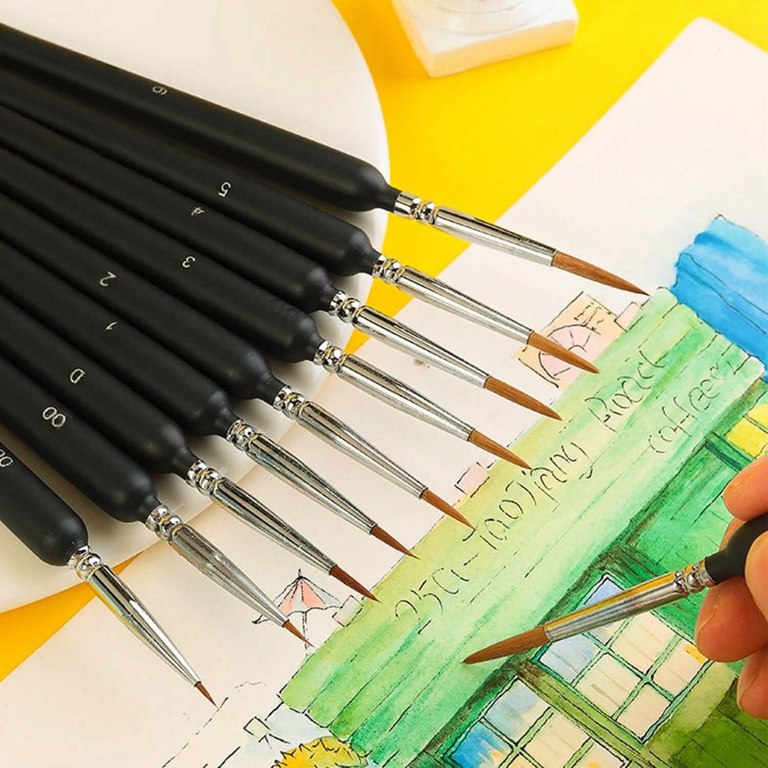 10-Piece: Miniature Detail Paint Brush Set DailySale
