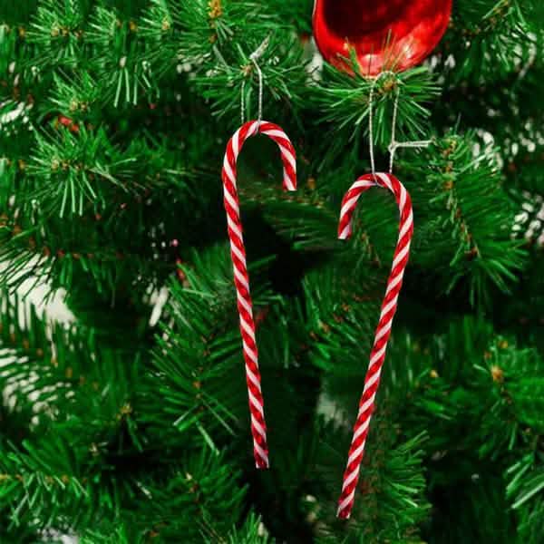 10-Piece: Plastic Candy Cane Ornaments DailySale