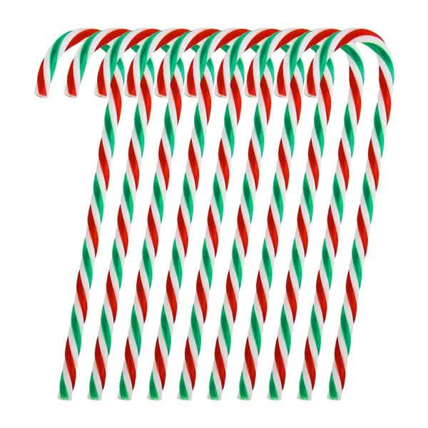 10-Piece: Plastic Candy Cane Ornaments DailySale