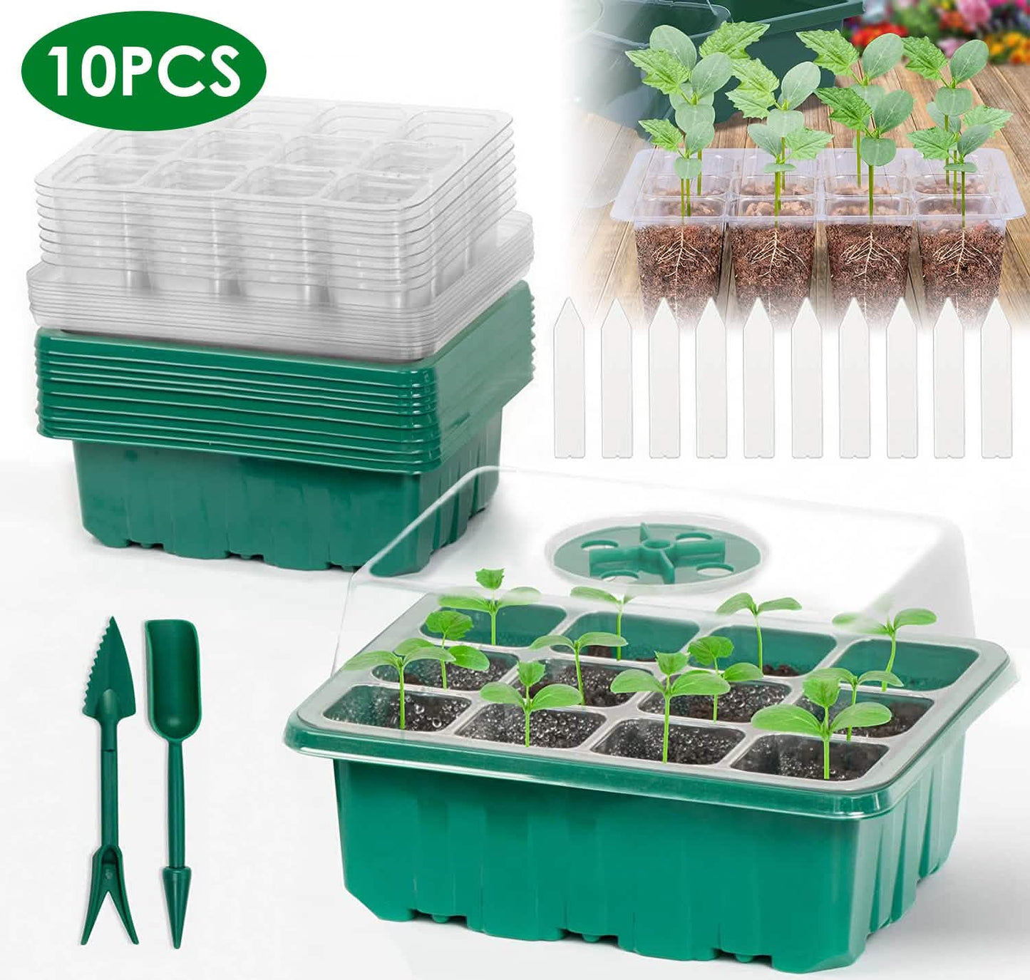 10-Piece: Reusable Seed Starter Tray Kit DailySale