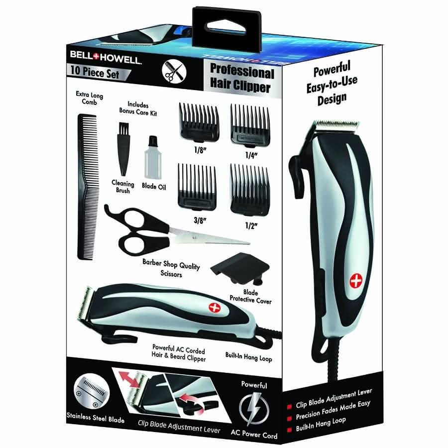 10-Piece Set: Bell Howell Professional Hair Clipper DailySale