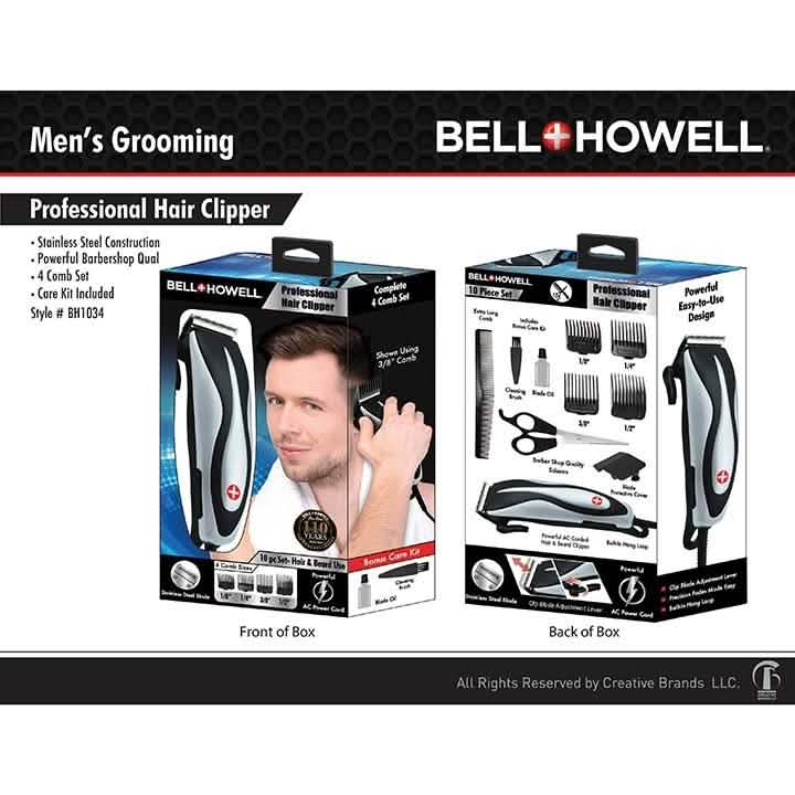 10-Piece Set: Bell Howell Professional Hair Clipper DailySale