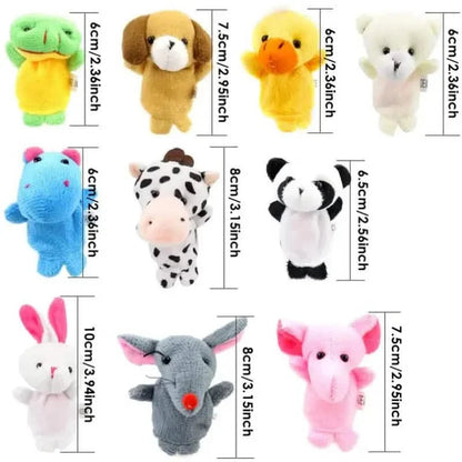 10-Piece Set: Cute Finger Puppets Baby Mini Plush Toys DailySale