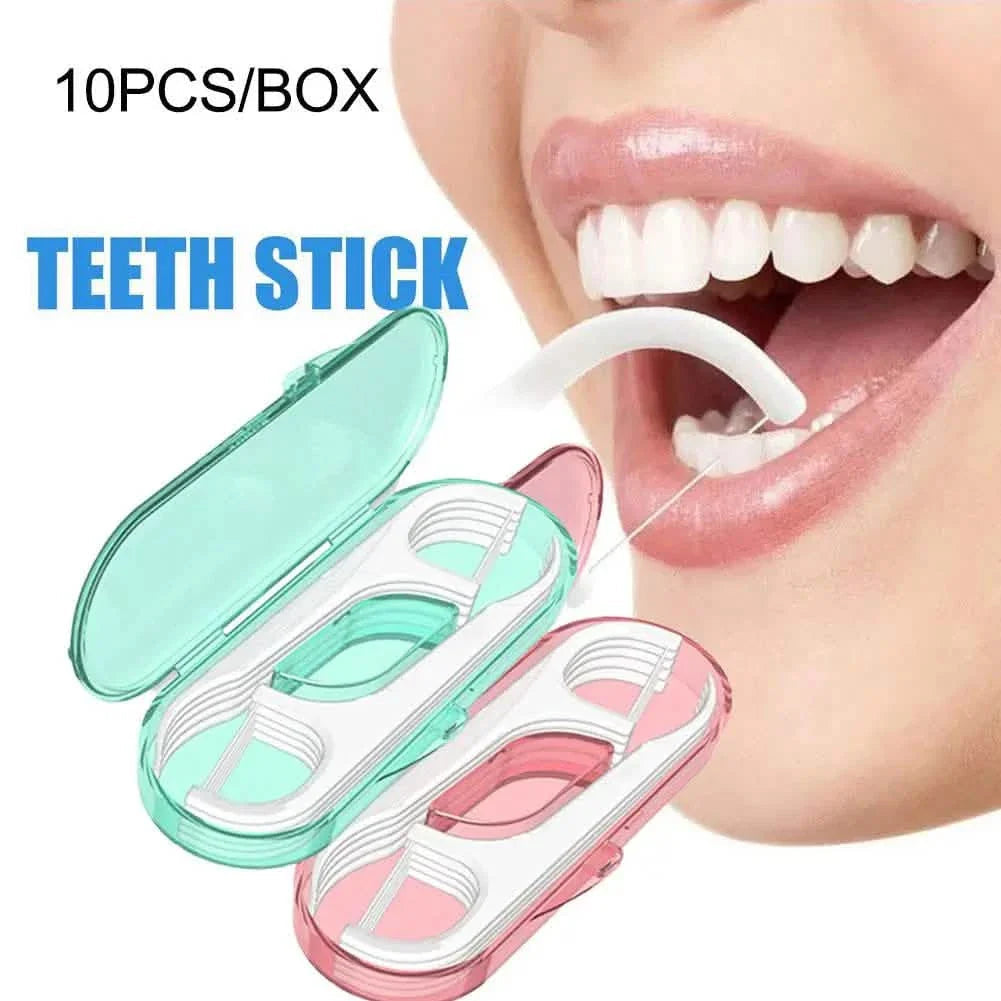 10-Piece Set: Dental Floss Travel Case-Floss Pick DailySale