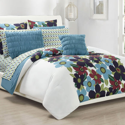 10-Piece Set: Queen Oversized Floral Comforter Set DailySale