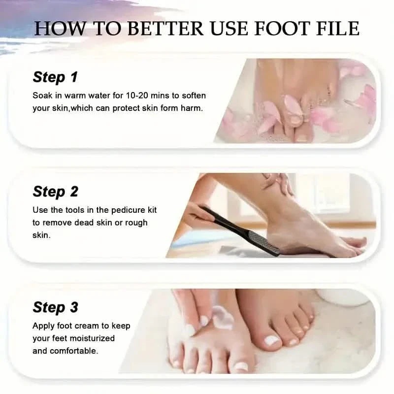 10-Piece Set: Stainless Steel Foot Care Kit - Portable Pedicure & Manicure Set DailySale