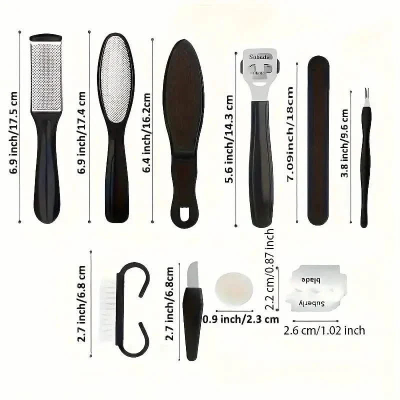 10-Piece Set: Stainless Steel Foot Care Kit - Portable Pedicure & Manicure Set DailySale
