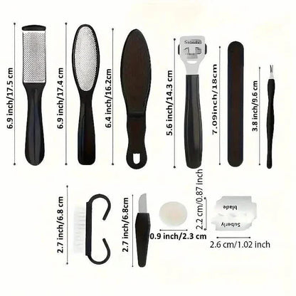 10-Piece Set: Stainless Steel Foot Care Kit - Portable Pedicure & Manicure Set DailySale