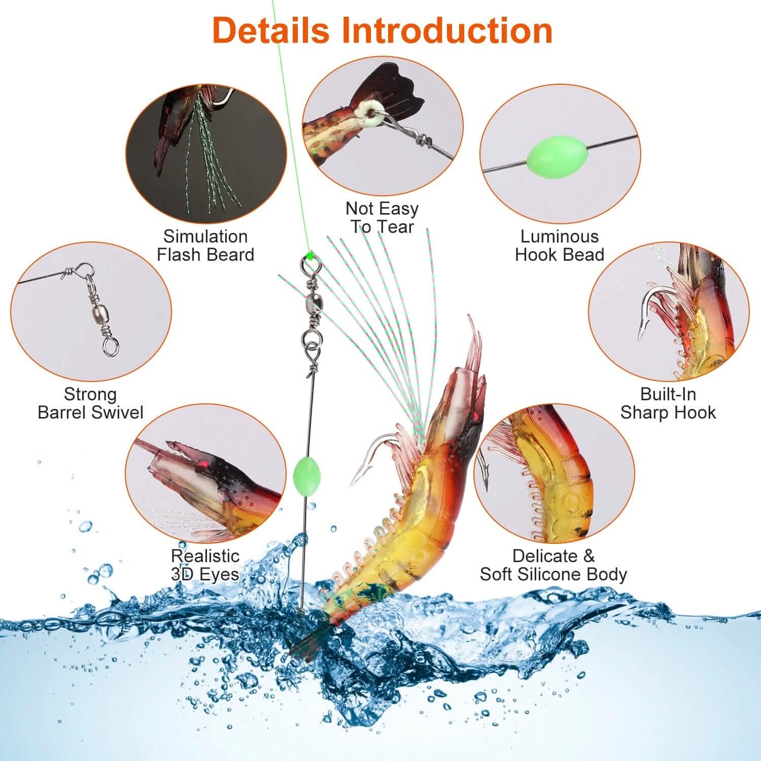 10-Piece: Silicon Shrimp Bait Set DailySale
