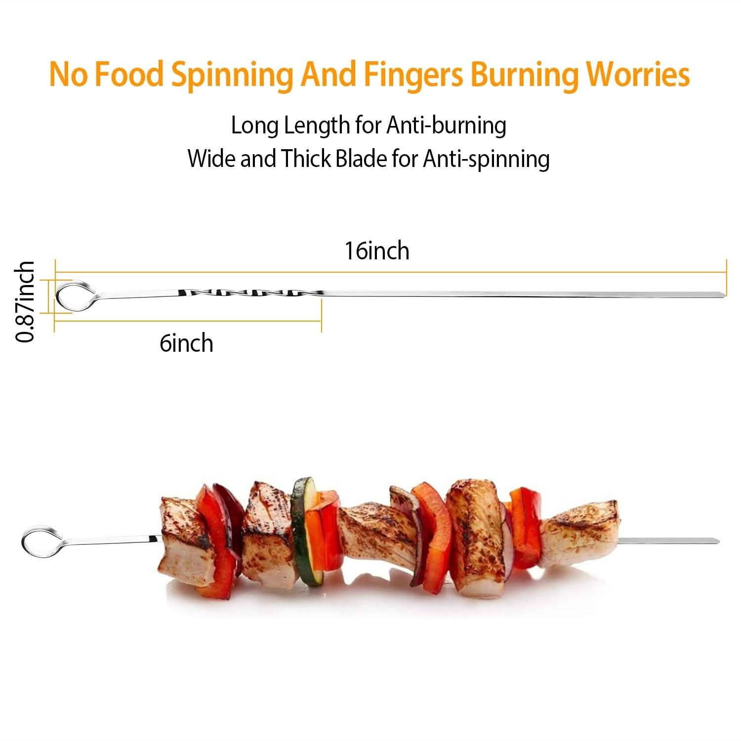 10-Pieces: 16" BBQ Skewers DailySale
