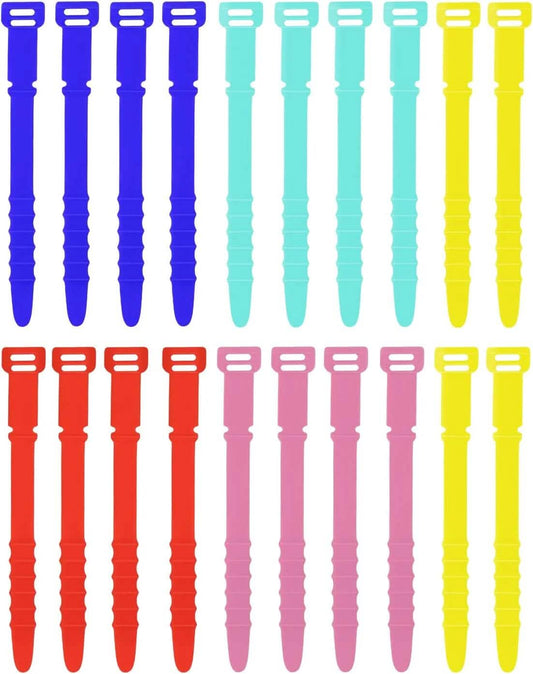 10-Pieces: 4.5 Inch Reusable Wire Ties Cord Organizer Straps Elastic Silicone Cord Organizer DailySale