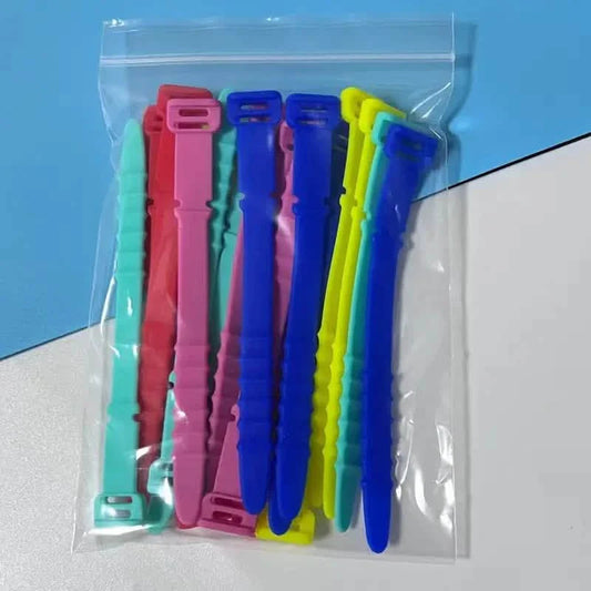 10-Pieces: 4.5 Inch Reusable Wire Ties Cord Organizer Straps Elastic Silicone Cord Organizer DailySale