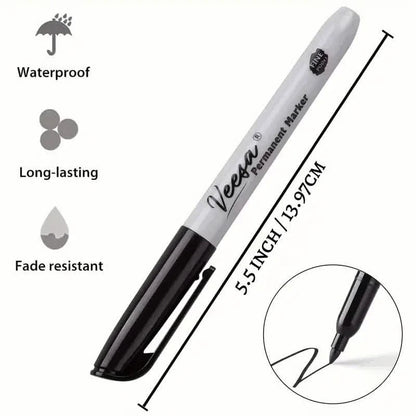 10-Pieces: Black Permanent Markers Fine Tip DailySale