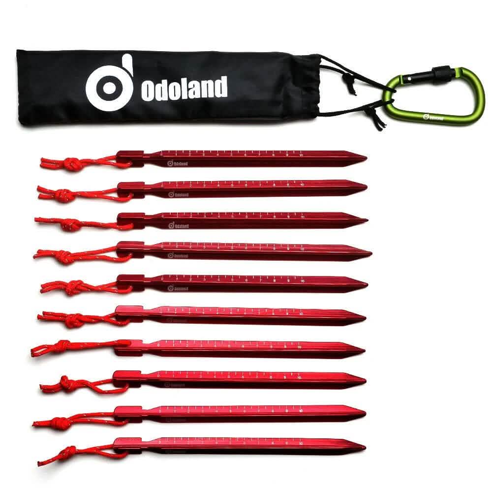 10-Pieces: Camping Superior Aluminum Tent Stake Carabiner Set DailySale