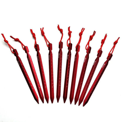 10-Pieces: Camping Superior Aluminum Tent Stake Carabiner Set DailySale