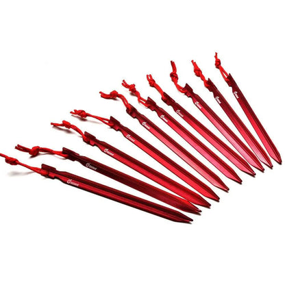 10-Pieces: Camping Superior Aluminum Tent Stake Carabiner Set DailySale