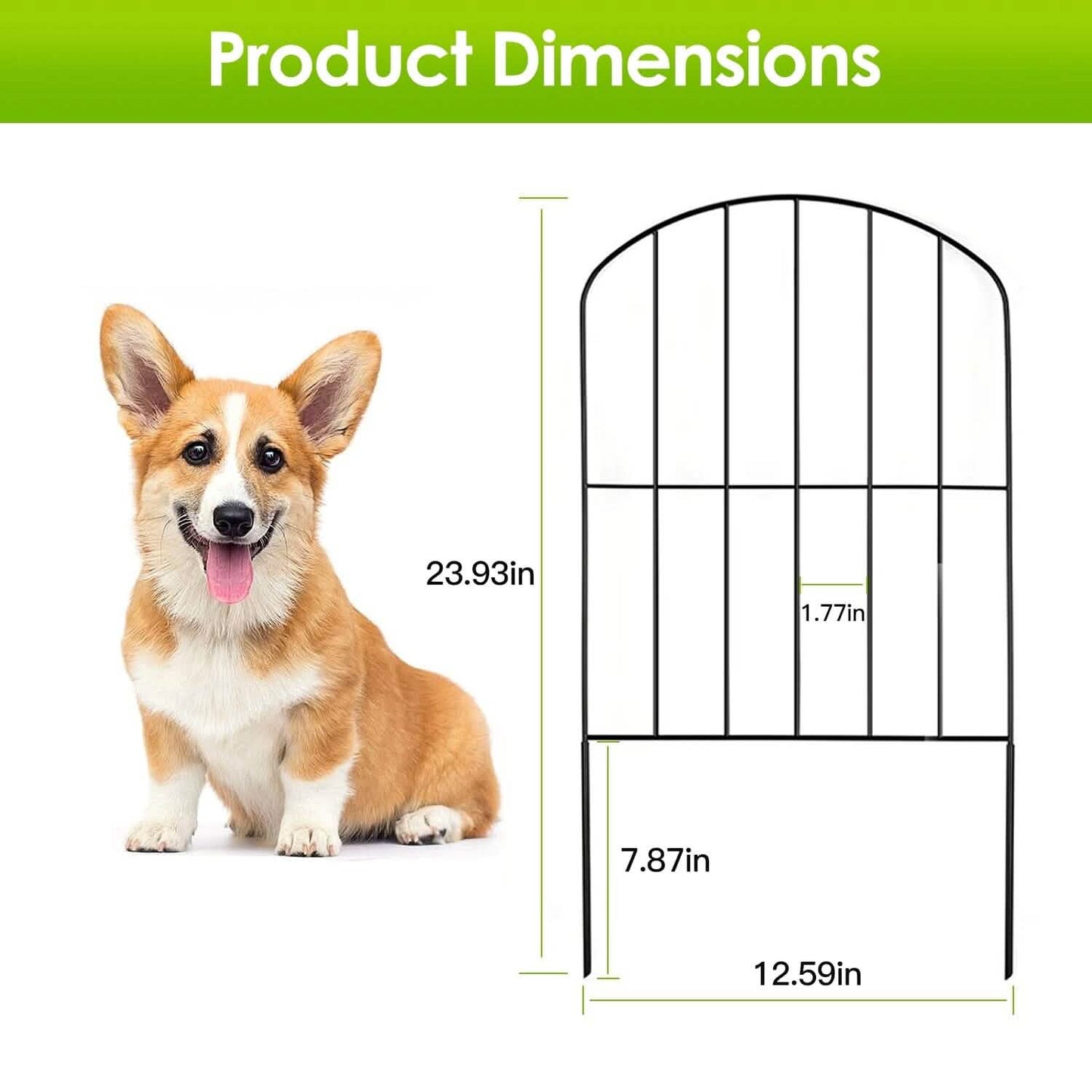 10-Pieces: Decorative Garden Fence Rustproof Iron Wire Arched Fence DailySale