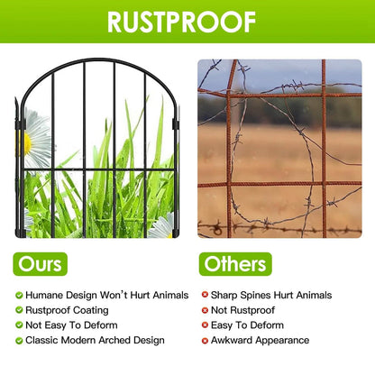 10-Pieces: Decorative Garden Fence Rustproof Iron Wire Arched Fence DailySale