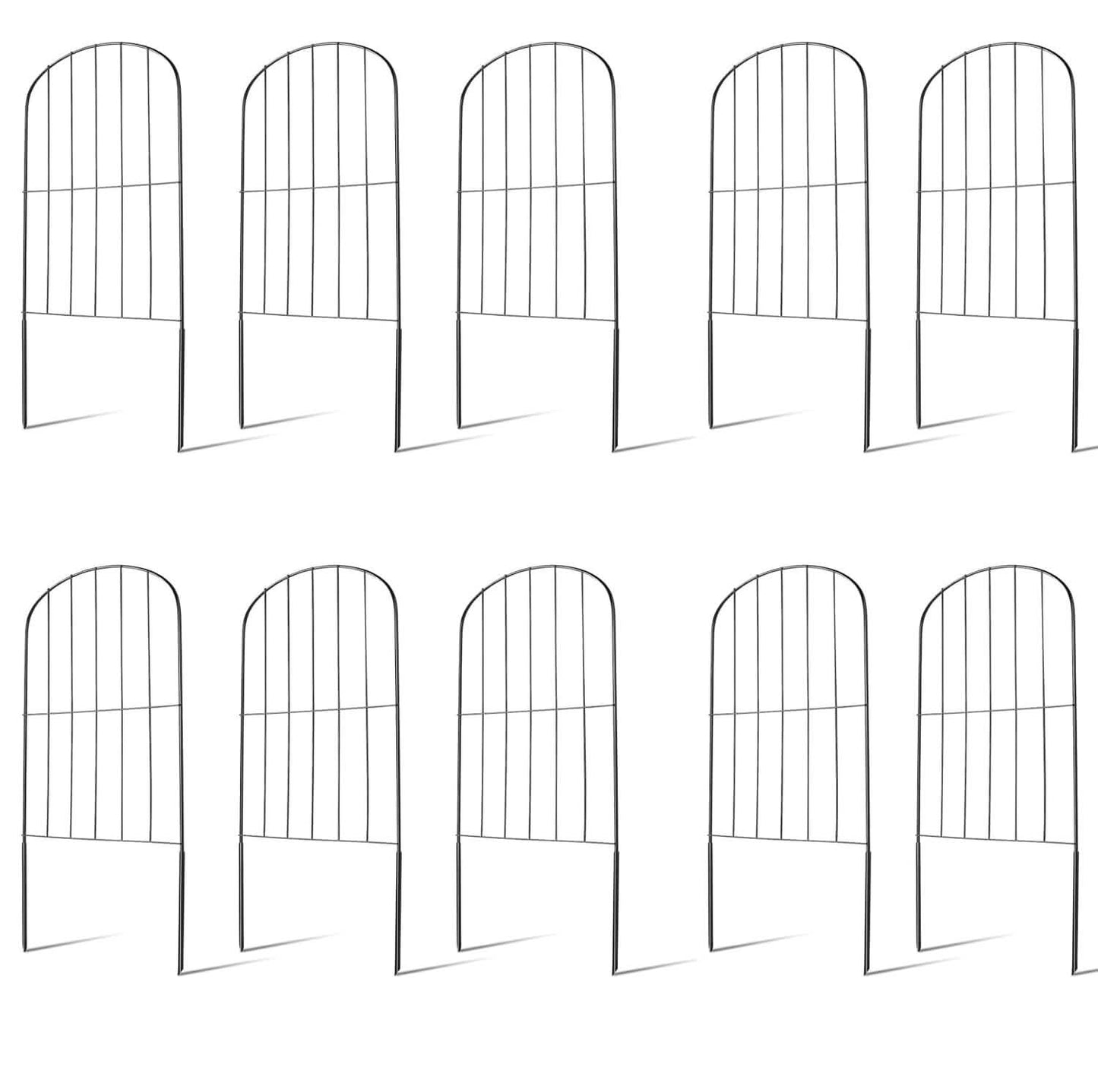 10-Pieces: Decorative Garden Fence Rustproof Iron Wire Arched Fence DailySale