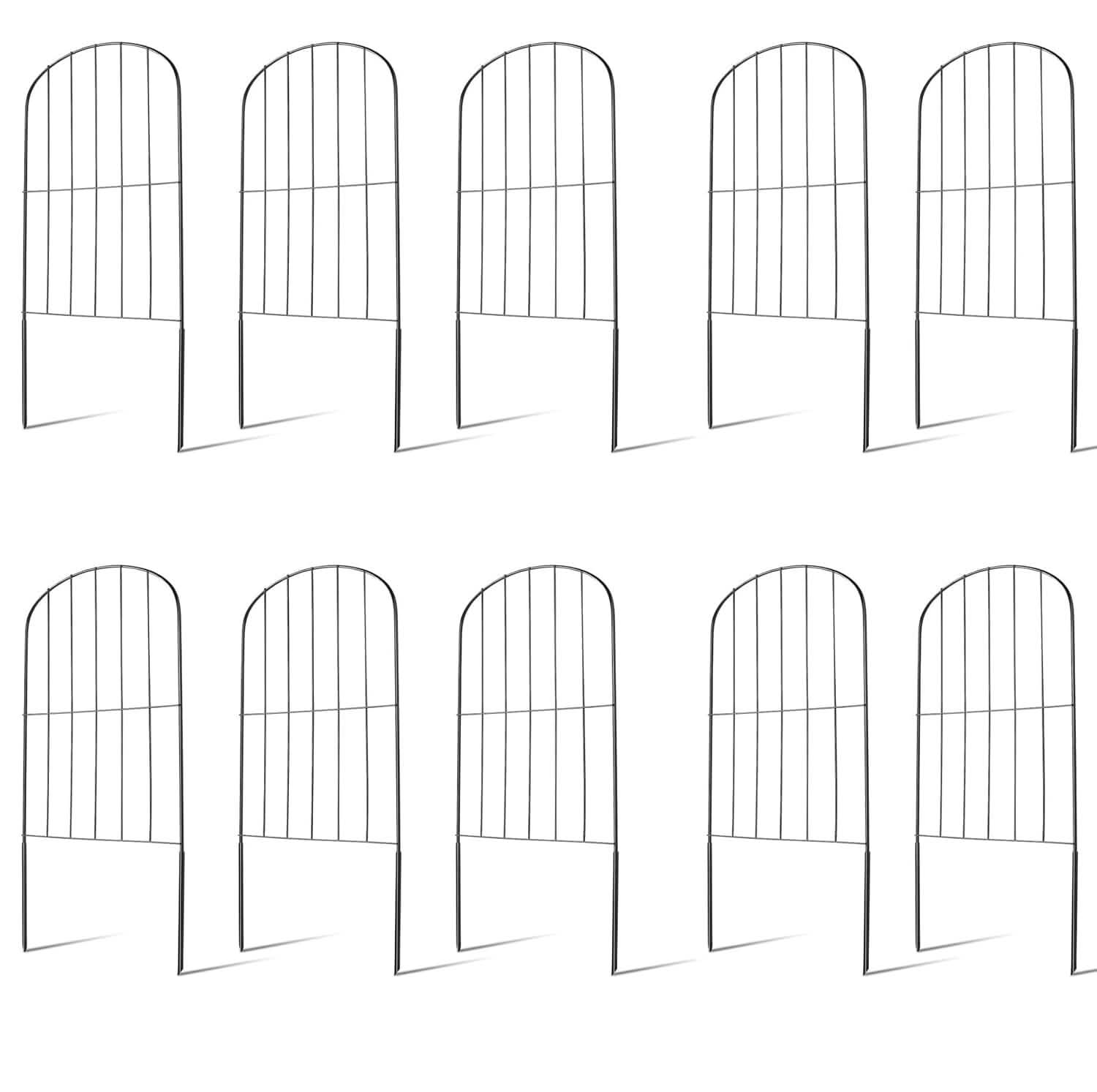 10-Pieces: Decorative Garden Fence Rustproof Iron Wire Arched Fence DailySale