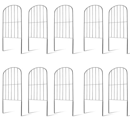 10-Pieces: Decorative Garden Fence Rustproof Iron Wire Arched Fence DailySale