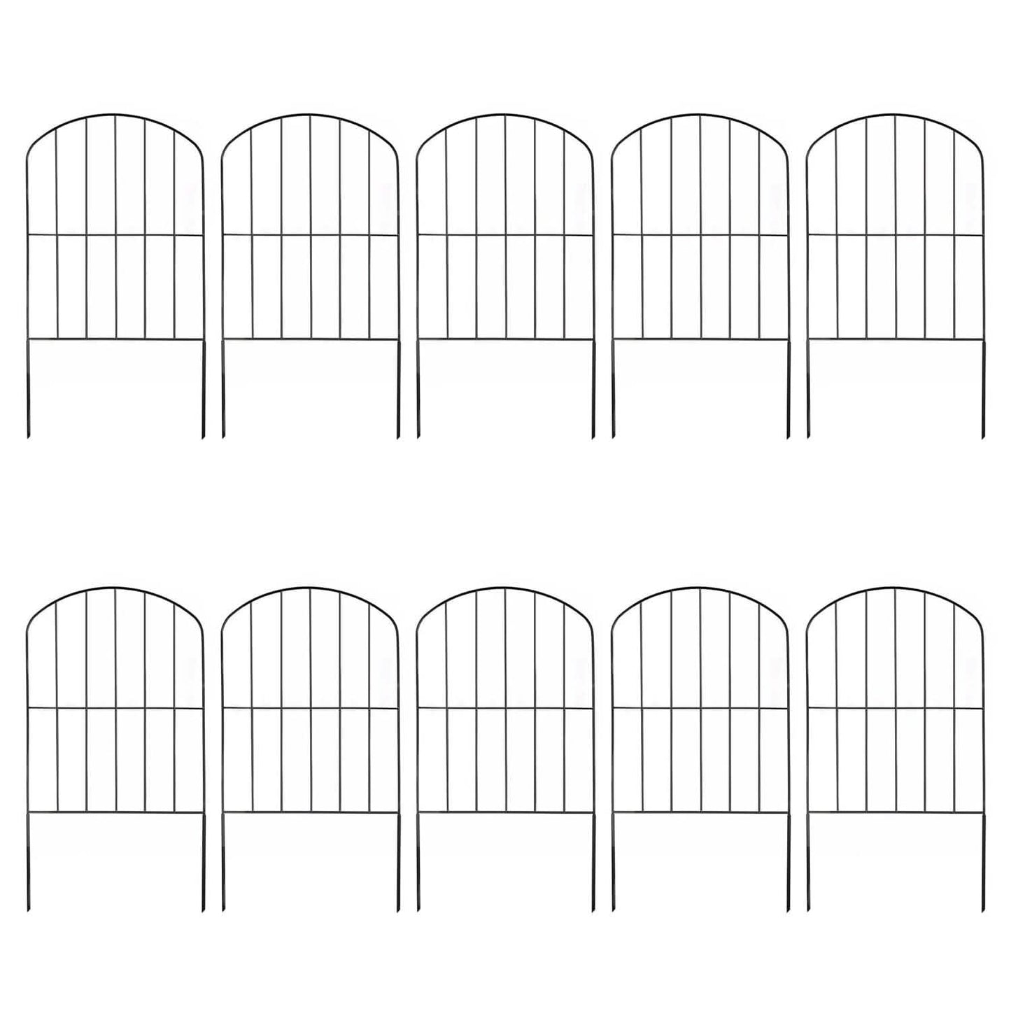 10-Pieces: Decorative Garden Fence Rustproof Iron Wire Arched Fence DailySale