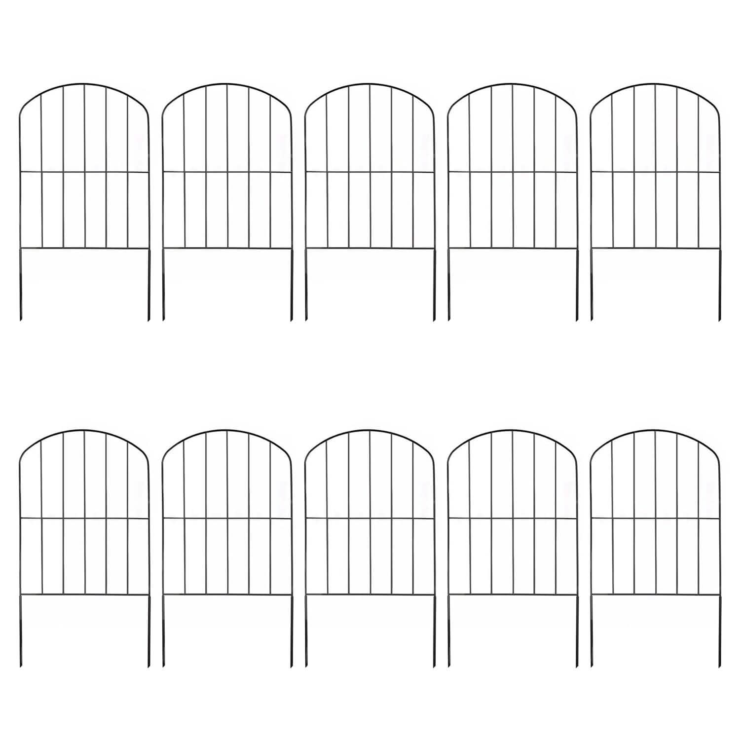 10-Pieces: Decorative Garden Fence Rustproof Iron Wire Arched Fence DailySale