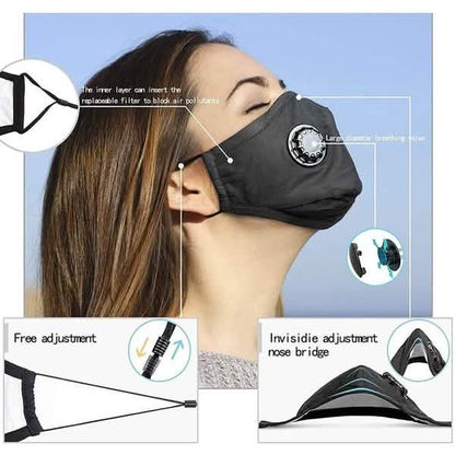 10-Pieces: Double Breathing Valve PM 2.5 Mask Respirator DailySale